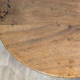 Round walnut coffee table