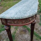 Console ancienne style louis xvi avec plateau marbre