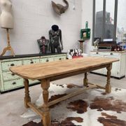 Table de ferme en chêne années 60
