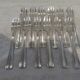 12 silver plated cake forks, Ercuis Compiègne, 13.7cm