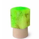 Art Deco ceiling light in uranium glass (ouraline) – Czechoslovakia – year