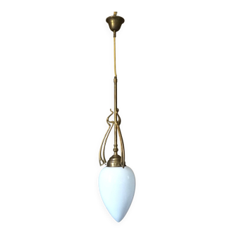 Art Deco brass ceiling lamp