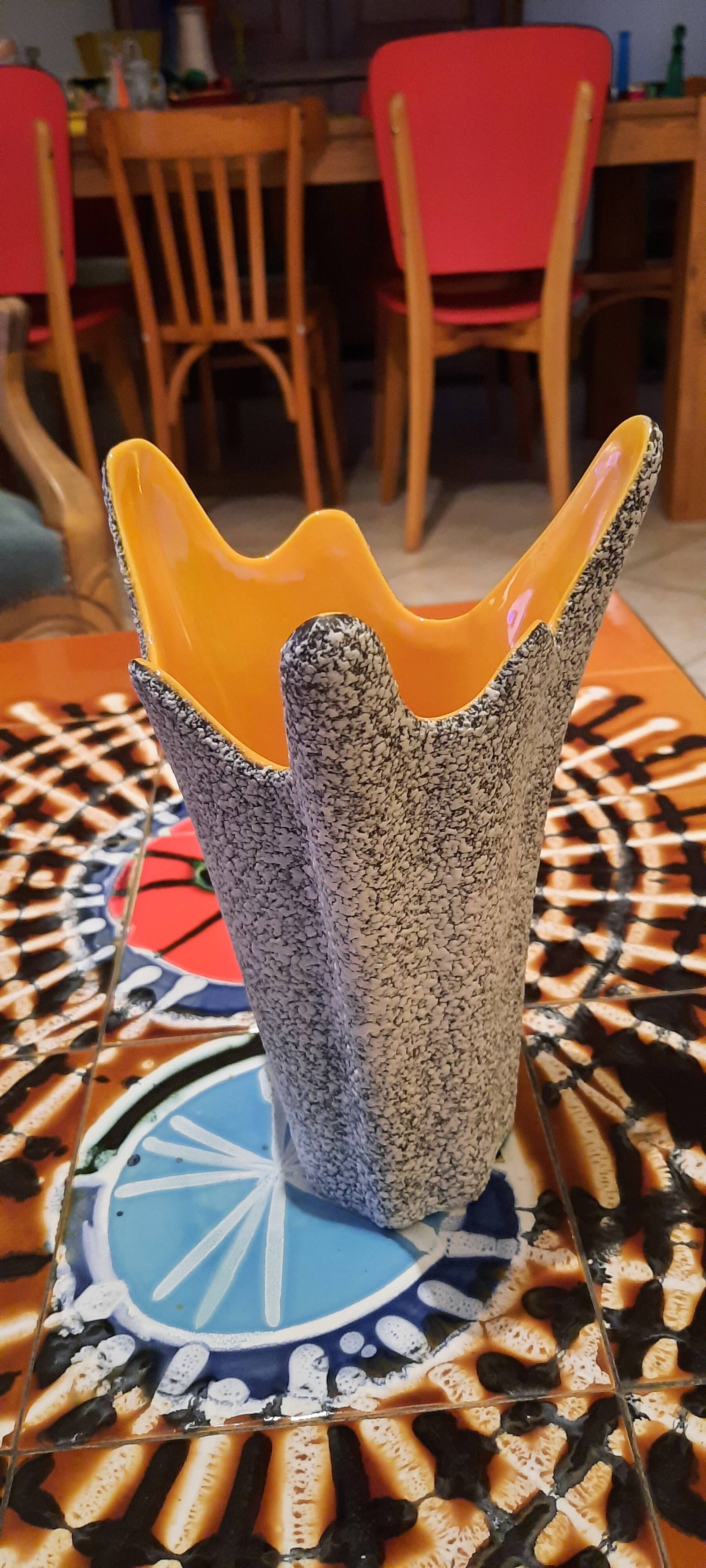 Ceramic vase signed Tess vintage