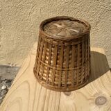 Basket high cache vintage rattan pot