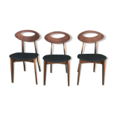 Série de 3 chaises Roger Landault pour Sentou