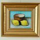 Original European still life in oil on panel by Hans Haussdal.