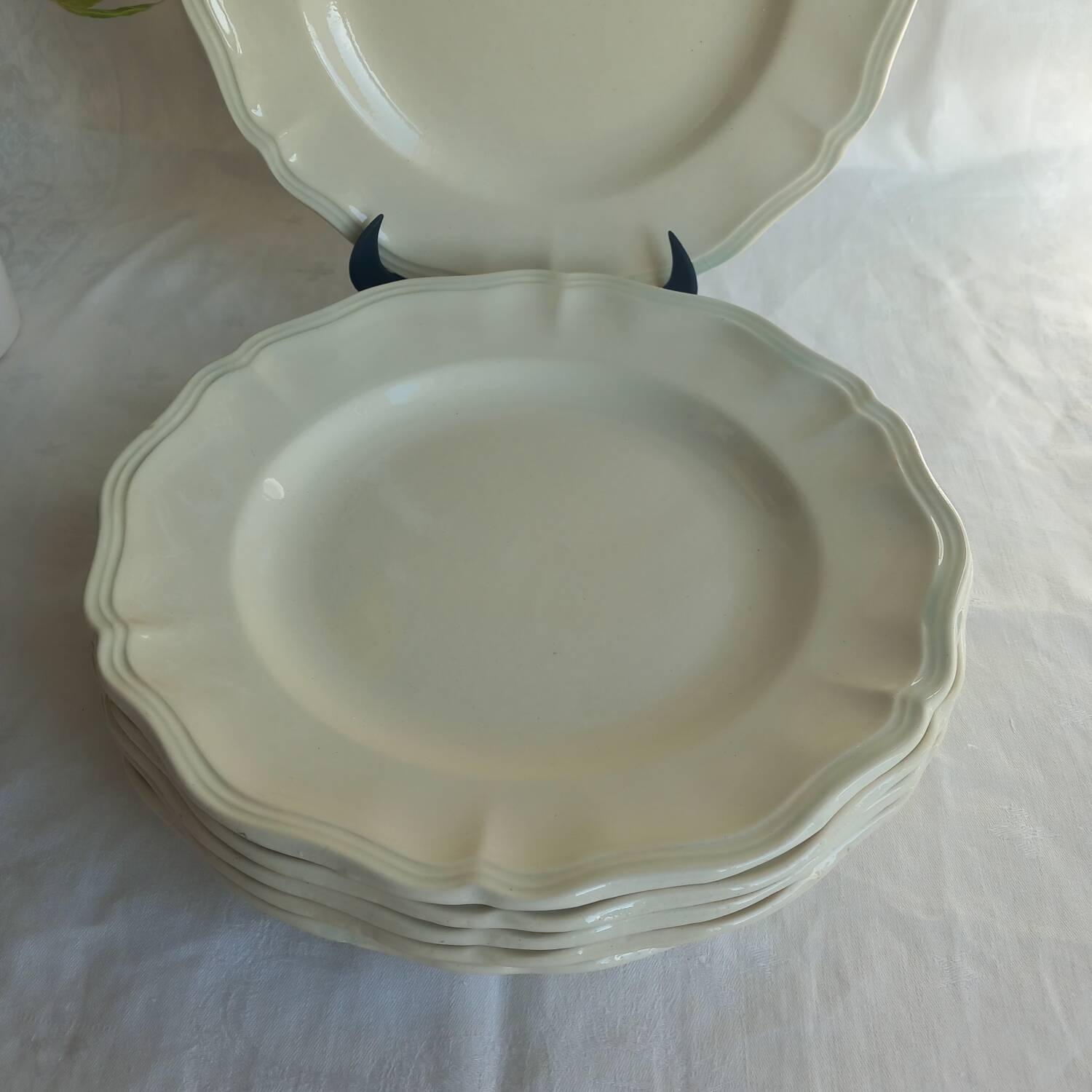 Sarreguemines Ivory Plates