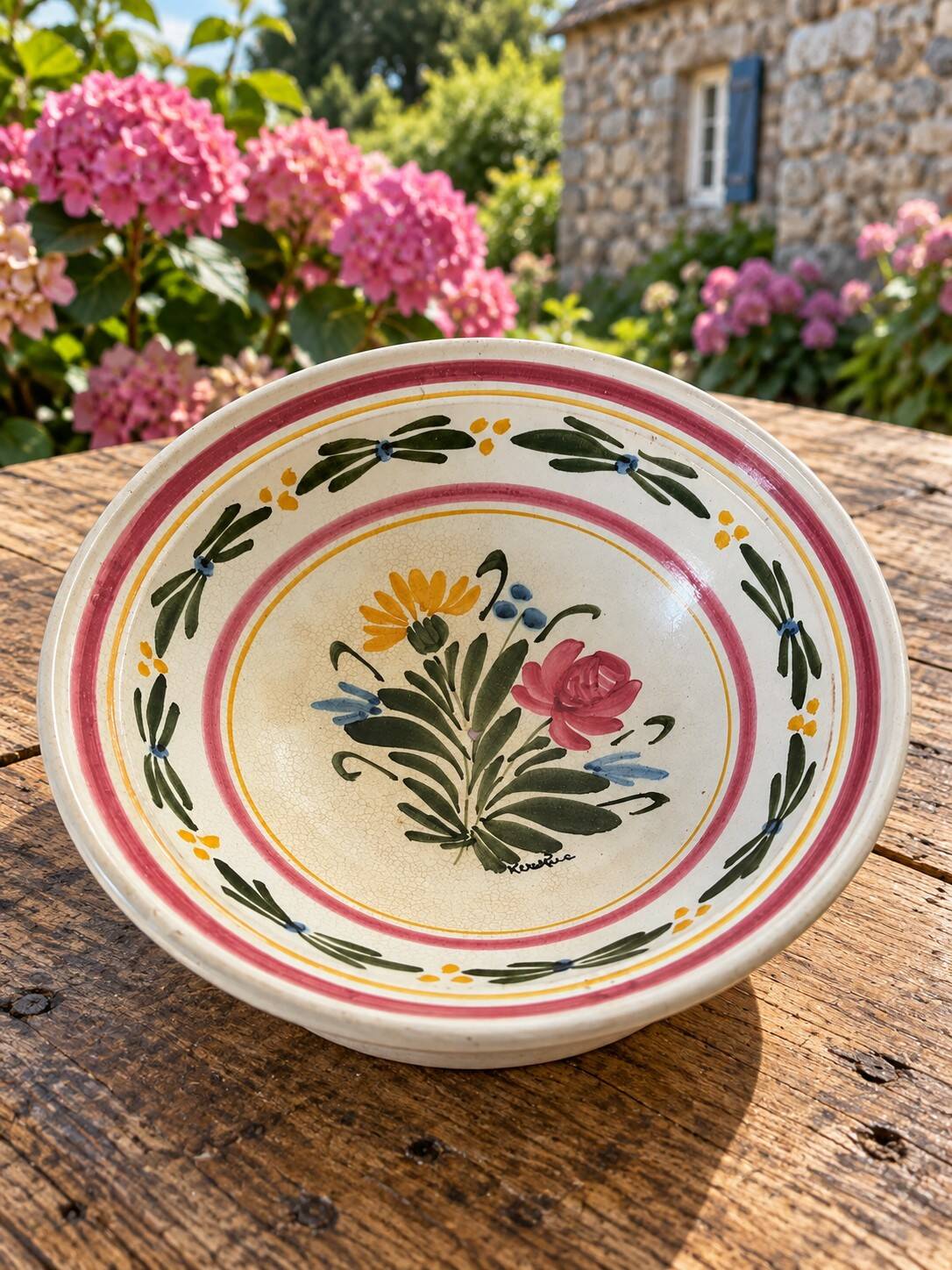 Small bowl Keraluc Quimper – hand-painted floral decoration