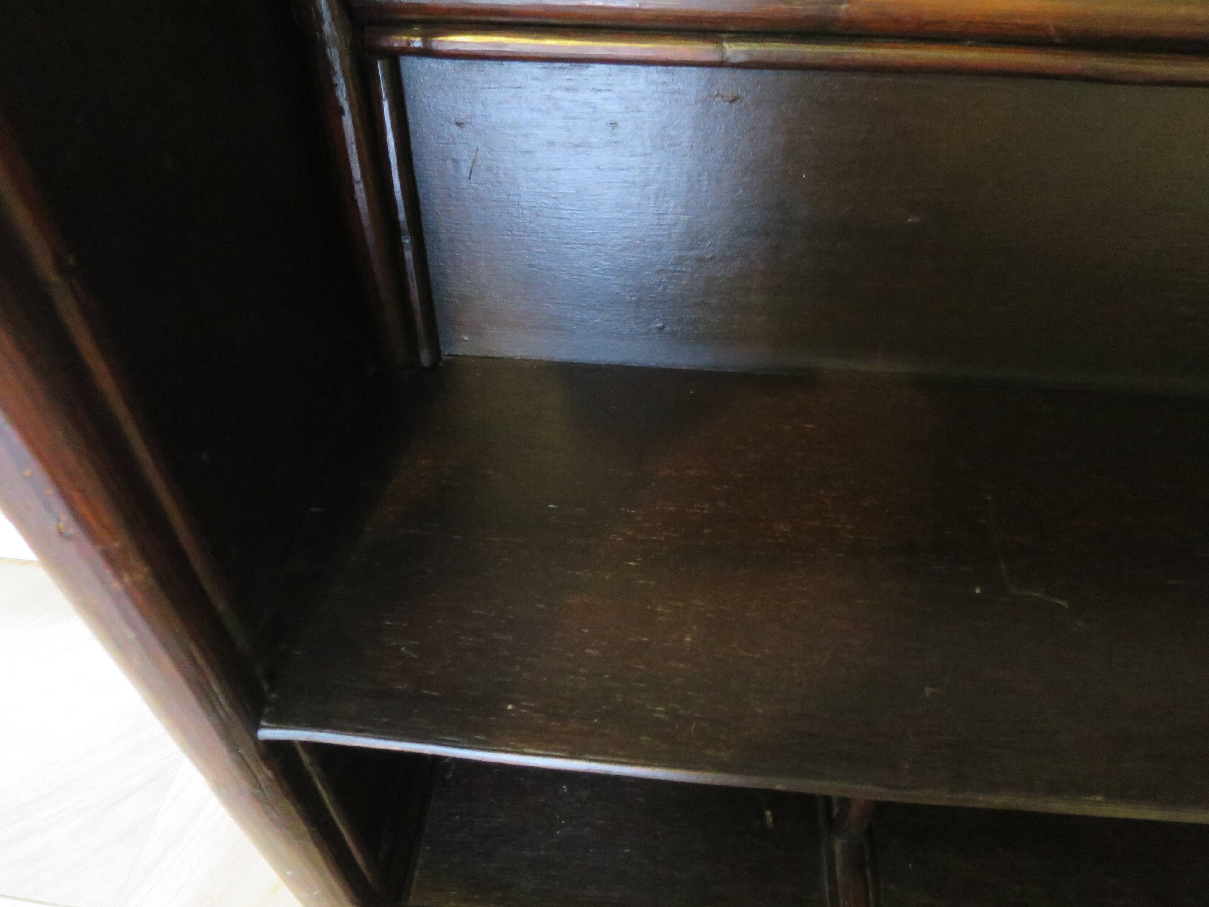 Rare vintage bar cabinet shelf wood woven rattan 80s retro