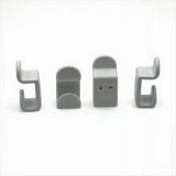 Set of Four White Vintage Gedy Hooks Italy 1970s