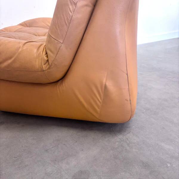 Ensemble de fauteuils en cuir vintage, années 1970