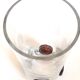Crystal vase inlaid with button 1970s Height 25 cm