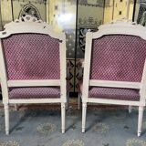 Pair of Louis XVI style armchairs