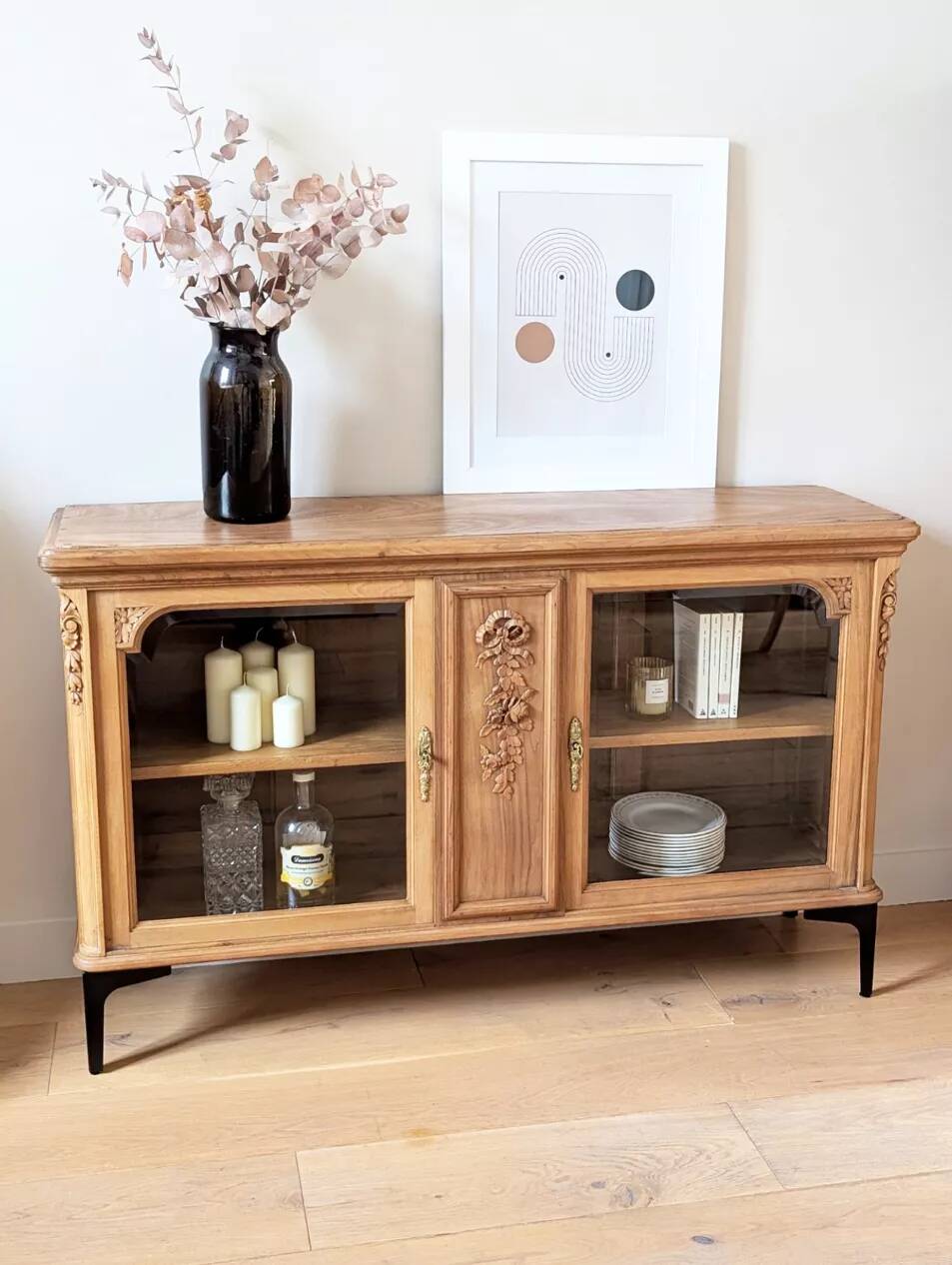 Antique solid wood sideboard, reimagined
