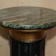 Pair of lacquered torchère columns in Chinoiserie neoclassical style.