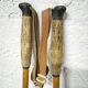 Wooden ski poles