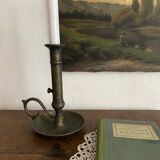 Antique burnished brass candlestick