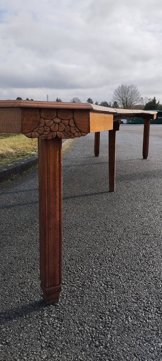 Solid wood art deco table, with extensions
