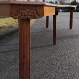 Solid wood art deco table, with extensions
