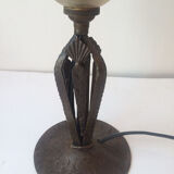 Lamp art deco metal glass