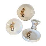 Antique cake service in Saint-Amand earthenware (Nord)