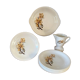 Antique cake service in Saint-Amand earthenware (Nord)