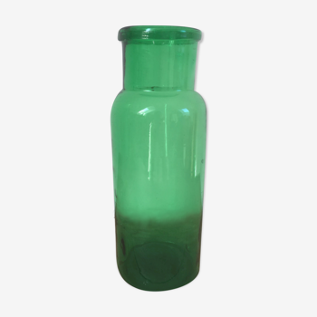 Green glass apothecary jar