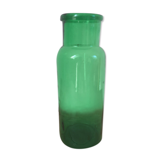 Green glass apothecary jar