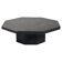 Brutalist Octagonal Coffee Table in Black Stone Look Resin, 1970s