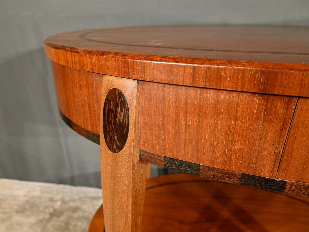 Mahogany and Rosewood Gueridon Table, Art Deco – 1930