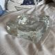 Scandinavian brutalist glass ashtray, minimalist design, 70s