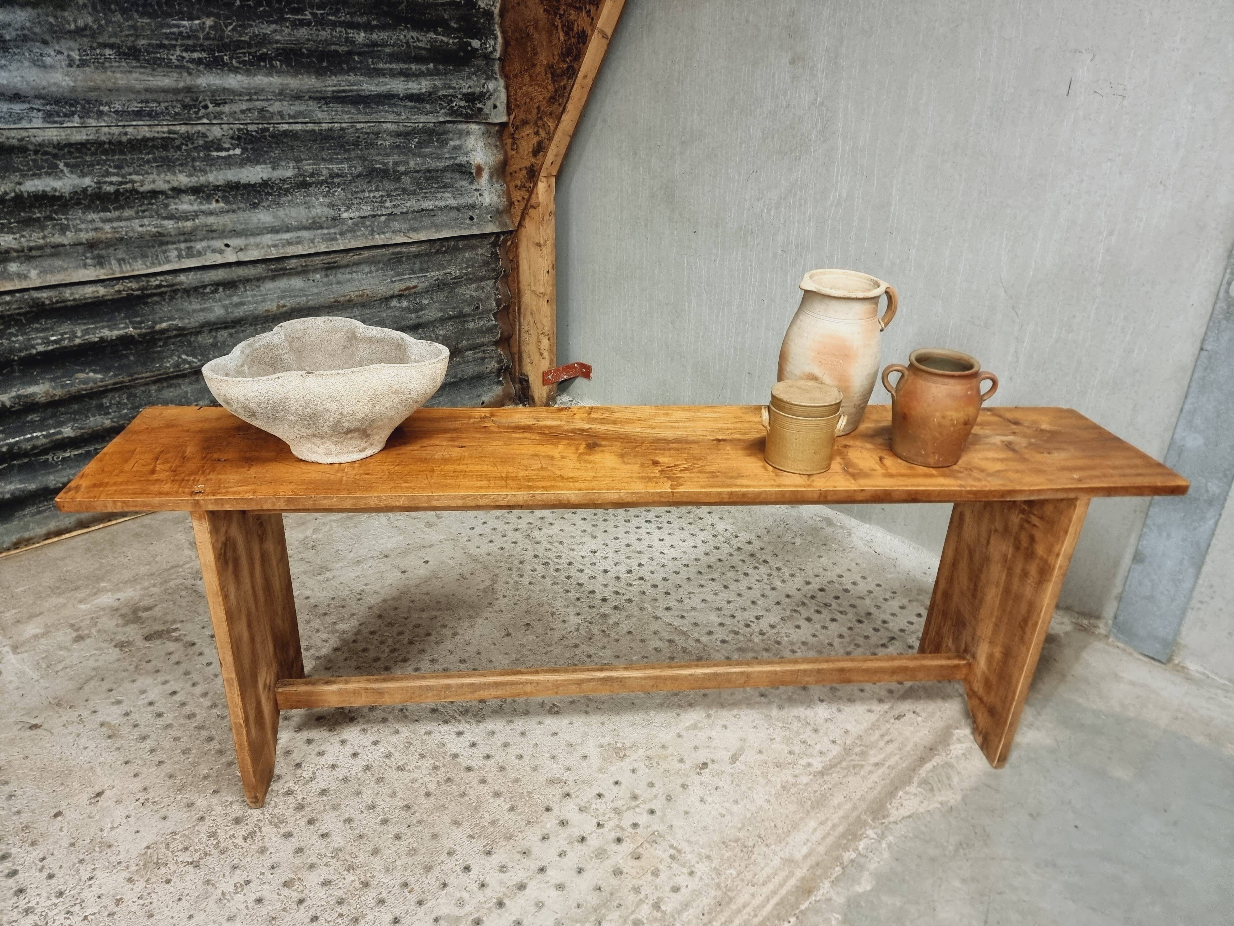 Antique wooden side table bench rural TV cabinet 40 x 200 cm