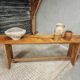 Antique wooden side table bench rural TV cabinet 40 x 200 cm