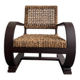 Fauteuil en bois avec corde tissée