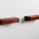 Pair of Scandinavian floating nightstands rosewood Denmark 1960