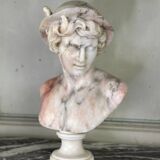Bust of Hermes in alabaster, Italy circa 1880