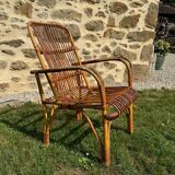 Vintage rattan armchair