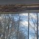 vintage bevelled mirror in rectangular shape, stucco and gilded wood in Louis XV baroque style