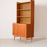 Vintage bookcase with pull-out shelf