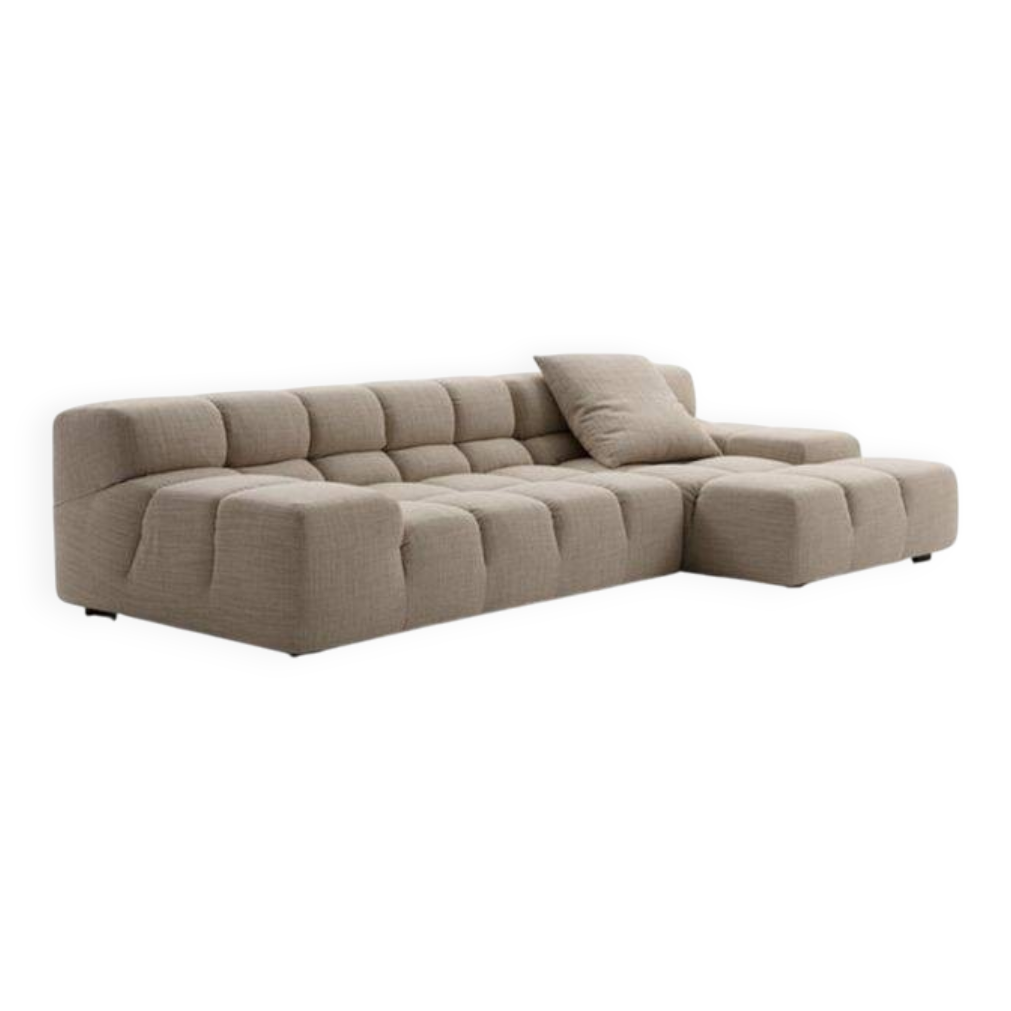 Tufty-Time sofa with chaise longue - beige