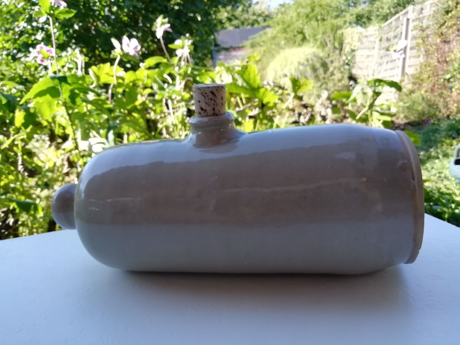 Stoneware hot water bottle