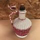 Old Lady Jeanne Glass Bottle + Vintage Braided Scoubidou #A967