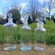 Set of 3 retro glass bottles