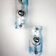 Pair of clear blue Murano wall sconces by Av Mazzega, Italy 1970s