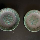 11 flat ceramic plates from Petit Massé Morvan.