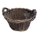 Panier osier tressé rond anses