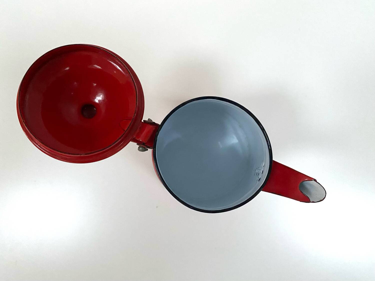 70s Polka Dot Enamel Coffee Pot - 1L