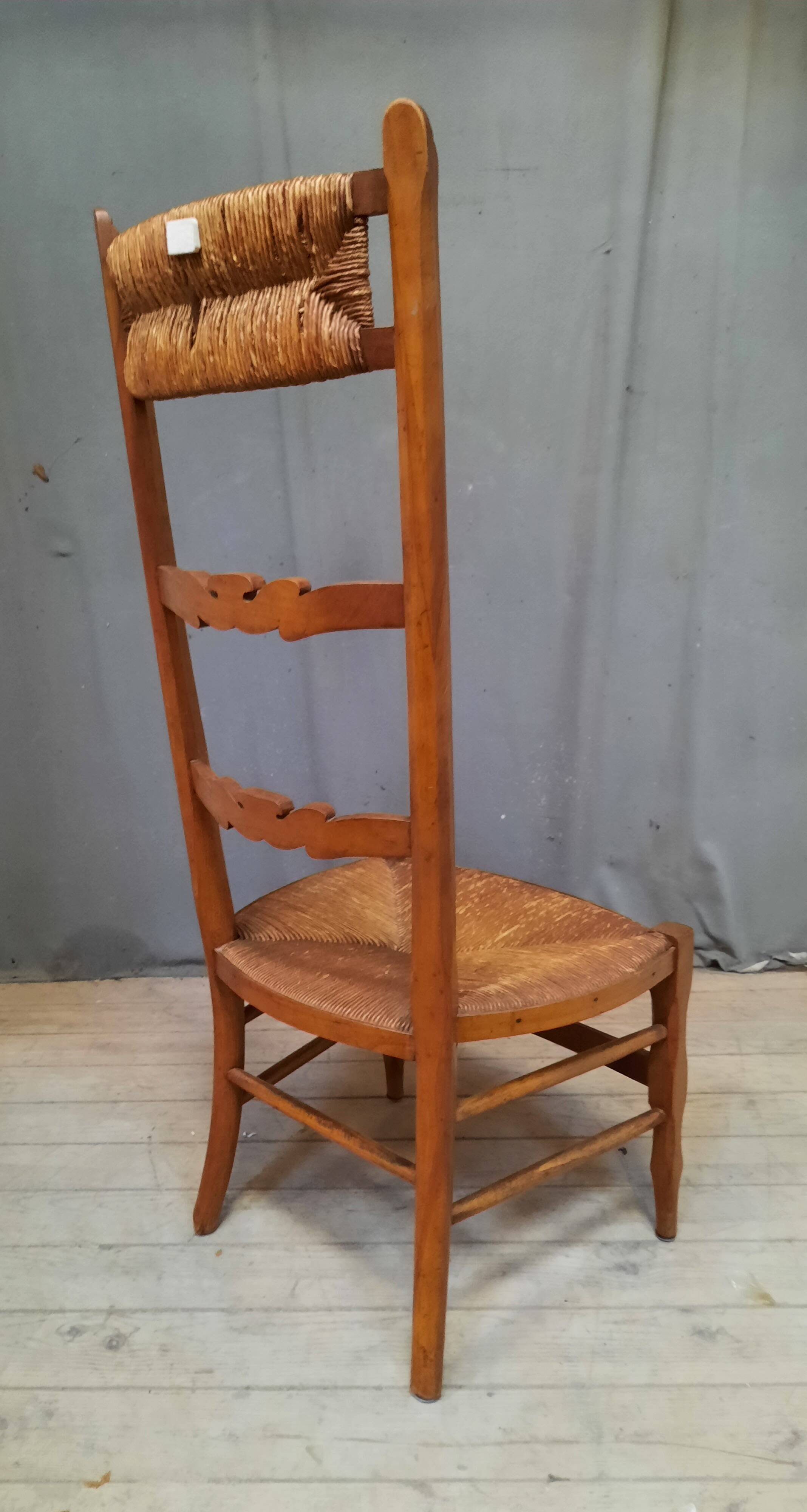 Straw fireside chair