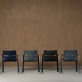 Vintage A 320 Armchair by Wulf Schneider & Ulrich Boehme for Thonet 1980s in Polarity Velvet (set of 3)