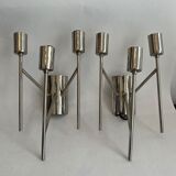 Set of three design wall lamps 1970